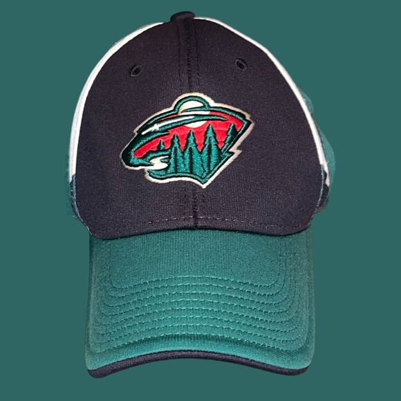 2014 Reebok Mn Wild Face Off Hockey Superflex Hat O/S - Picture 9 of 9